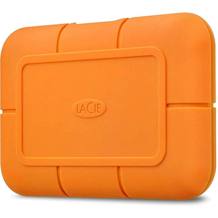LaCie Rugged 500GB SSD USB Drop Shock Dust Water Resistant w/ Accessories Kit