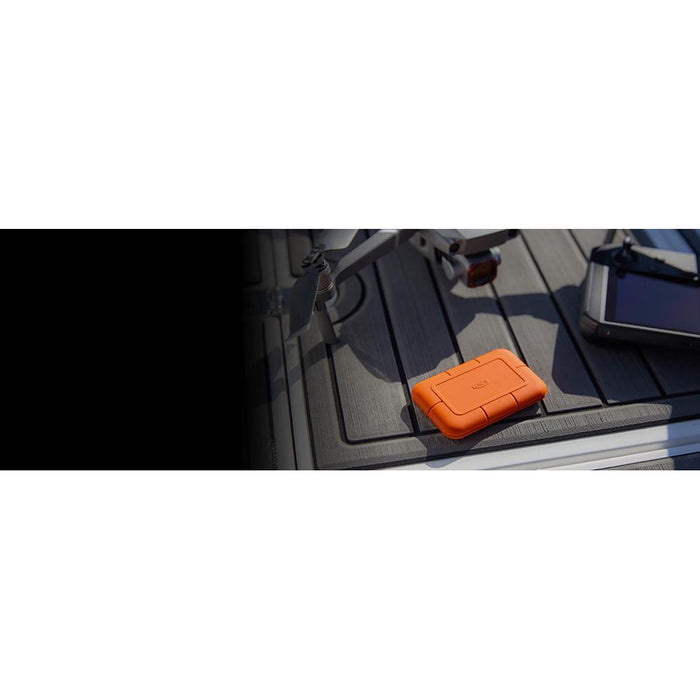 LaCie Rugged 500GB SSD USB Drop Shock Dust Water Resistant w/ Accessories Kit