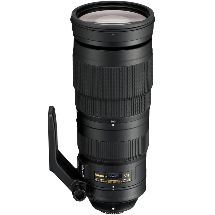 Nikon 200-500mm f5.6E ED VR AF-S FX NIKKOR Full Frame Telephoto Lens Stabilizer Bundle