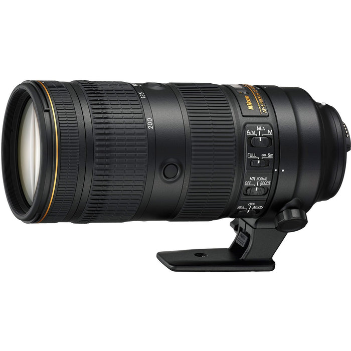 Nikon AF-S NIKKOR 70-200mm f/2.8E FL ED VR Telephoto Zoom Lens Kit Stabilizer Bundle