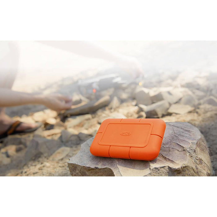 LaCie Rugged 500GB Solid State Drive USB + Hard Case and USB Cable