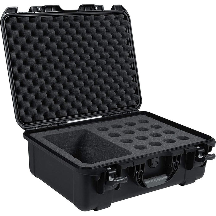 Gator Waterproof Wired Microphone Case with Deco Gear Power Bank