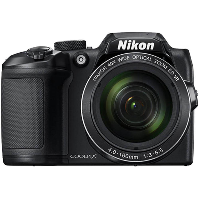 Nikon COOLPIX B500 Digital Camera 40x Optical Zoom WiFi Black Bundle + Case Kit