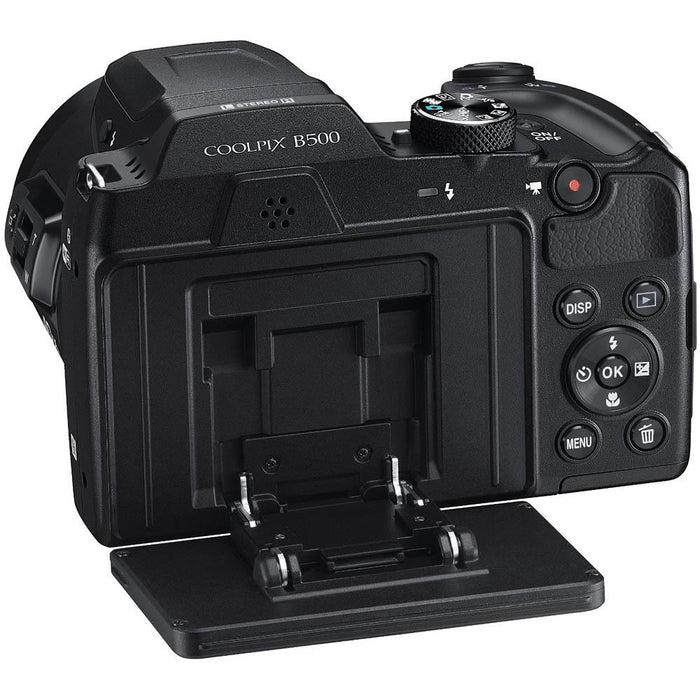 Nikon COOLPIX B500 Digital Camera 40x Optical Zoom WiFi Black Bundle + Case Kit