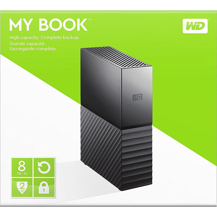 Western Digital My Book 8TB Desktop Hard Drive and Backup System - Black - OPEN BOX