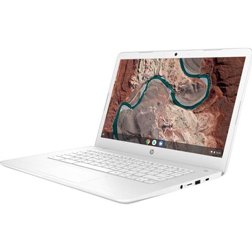 Hewlett Packard Chromebook 14-inch HD Non-Touch Laptop with 180-degree Hinge - White - OPEN BOX