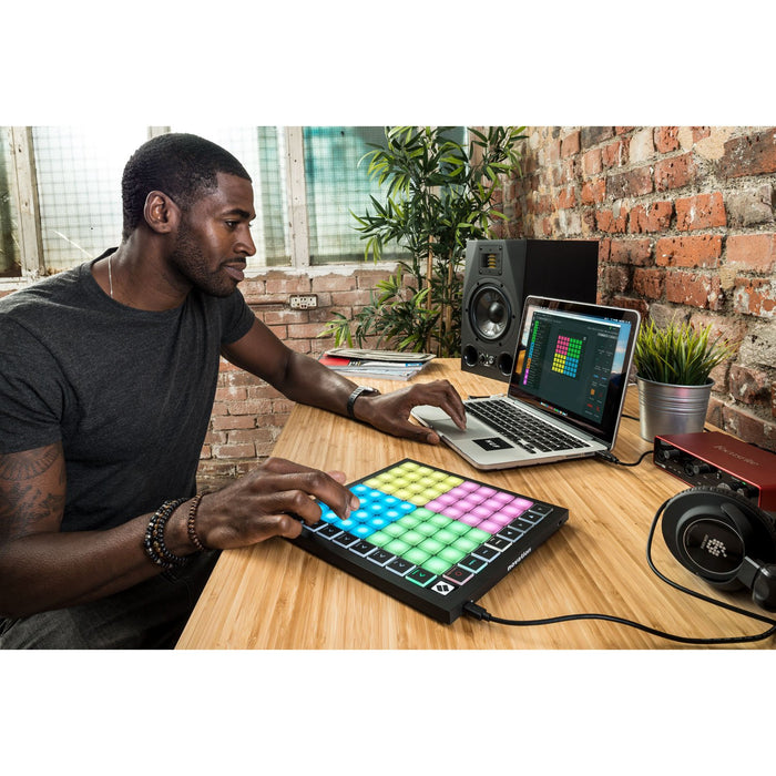 Novation Launchpad X 64-Pad MIDI Grid Controller for Ableton Live with 64 Large RGB Pads