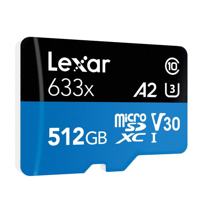 Lexar High-Performance 633x microSDHC/microSDXC UHS-I 512GB Memory Card 3 Pack
