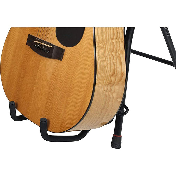 Gator Frameworks Combo Guitar Performance Seat & Guitar Stand w/ Cotton Guitar Strap