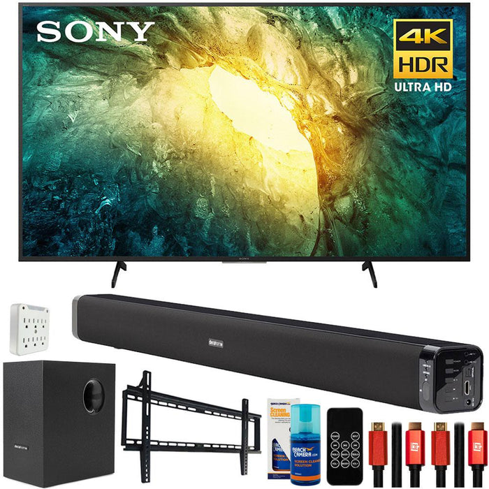 Sony KD65X750H 65" X750H 4K Ultra HD LED TV (2020) with Deco Gear Home Theater Bundle