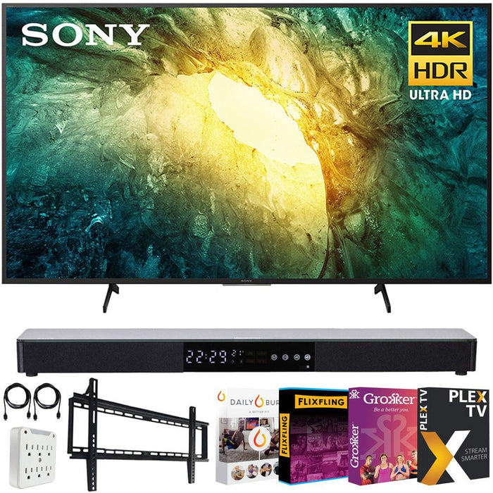Sony 65" X750H 4K Ultra HD LED Smart TV 2020 Model with Soundbar Bundle