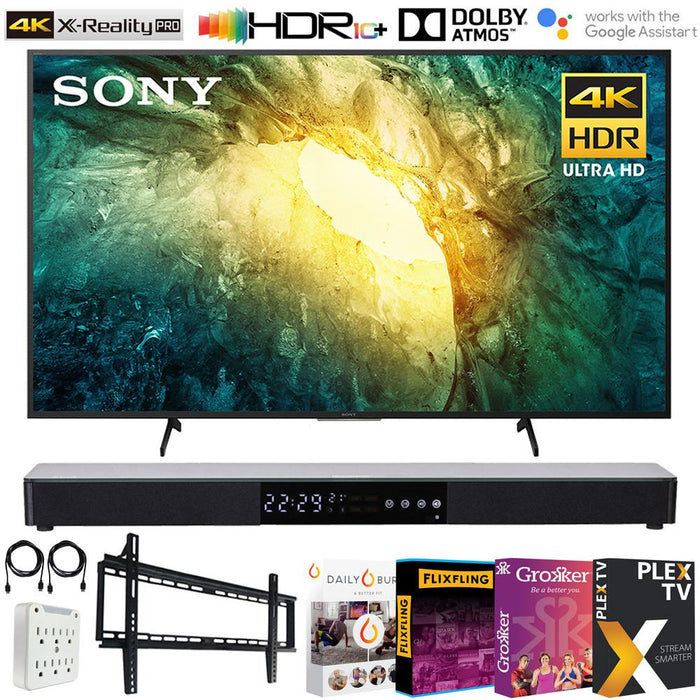 Sony 75" X750H 4K Ultra HD LED Smart TV 2020 Model with Soundbar Bundle
