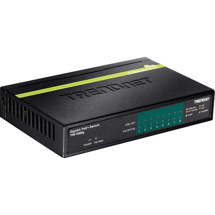 TRENDnet 8 Ports Gigabit PoE Switch - TPE-TG82g - Open Box