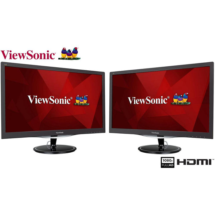 ViewSonic VX2457-MHD 1080p 2ms 24" Widescreen LED Backlit LCD Monitor (2-Pack)