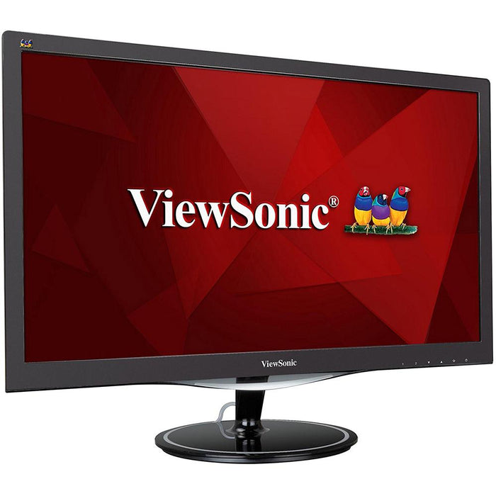 ViewSonic 1080p 2ms 24" Widescreen LED Backlit LCD Monitor w/ Accessories Bundle