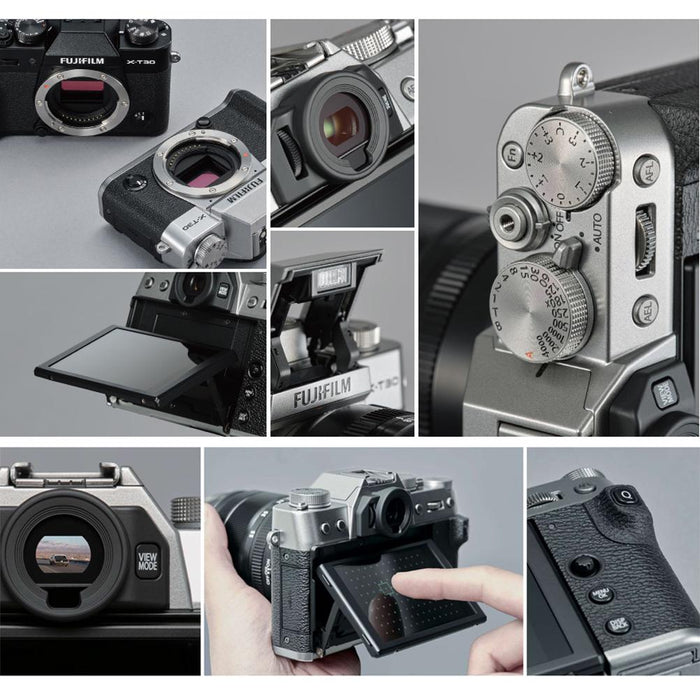 Fujifilm X-T30 Mirrorless Camera + 18-55mm Lens + DJI Ronin-SC Gimbal Kit Silver