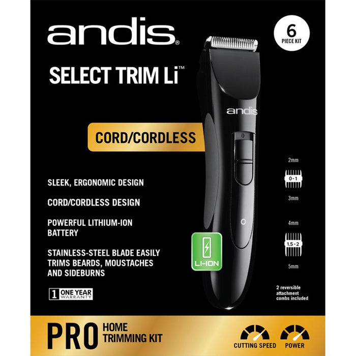 Andis Company Select Trim Li  6pc Kit Black