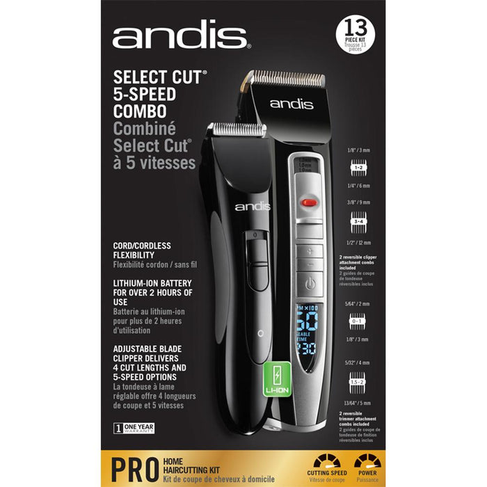 Andis Company Select Cut 5 Speed Combo 13pc