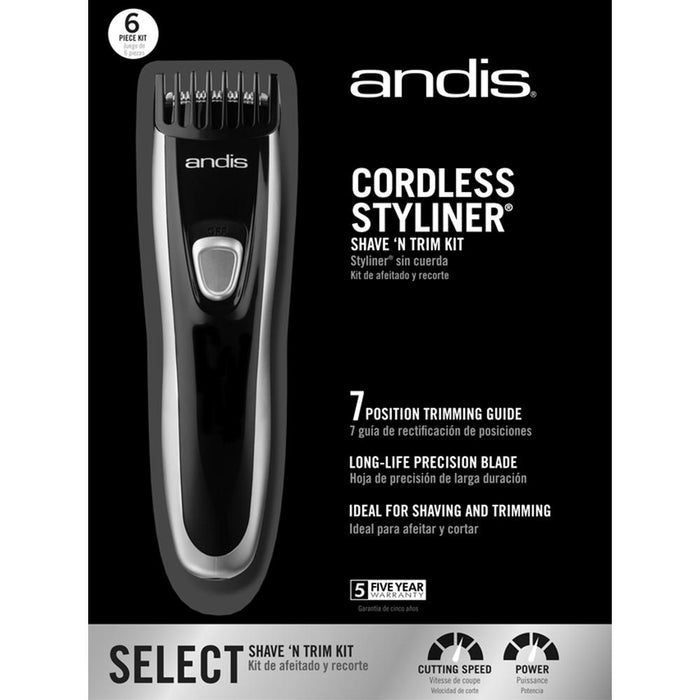 Andis Company Stylinr Shave N Trim 6pcKit BK
