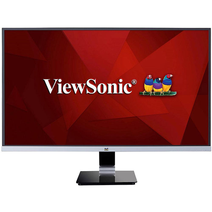 ViewSonic VX2778-SMHD 27" WQHD 1440p Frameless LED Monitor w/ Accessoreis Bundle