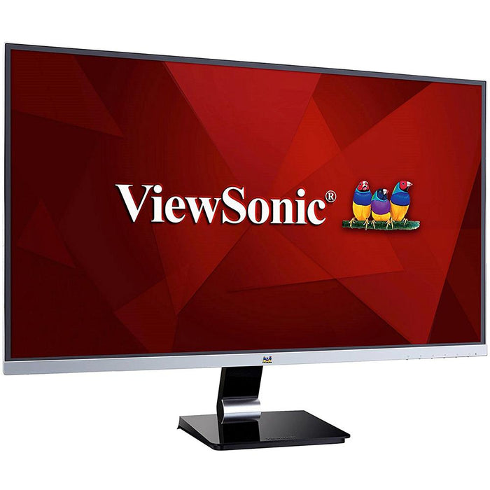 ViewSonic VX2778-SMHD 27" WQHD 1440p Frameless LED Monitor w/ Accessoreis Bundle