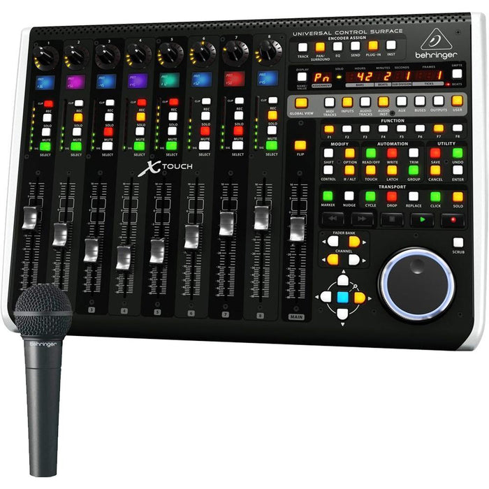 Behringer X-TOUCH Control Surface & Ethernet/USB/MIDI Interface + Microphone