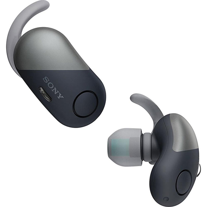 Sony WF-SP700N Sport Truly Wireless Noise Canceling Earbud Headphones Black -OPEN BOX