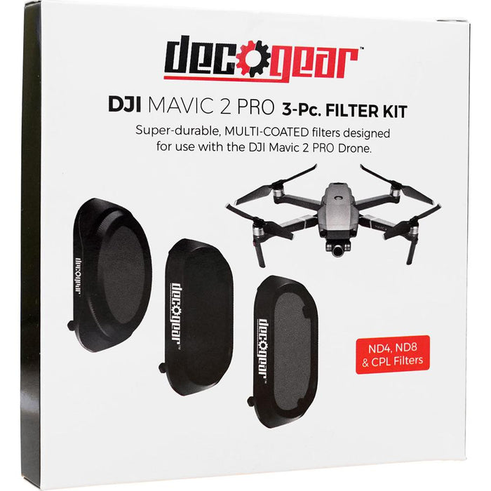 Deco Gear 3-Piece Filter Kit (CPL+ND4+ND8) for Camera on the DJI Mavic 2 Pro - Open Box