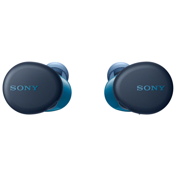 Sony WF-XB700 Truly Wireless Headphones w/ EXTRA BASS and Microphone Bundle Blue