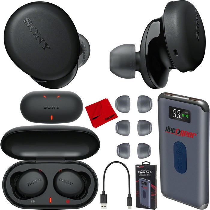 Sony WF-XB700 Truly Wireless Headphones w/ EXTRA BASS & Microphone Bundle Black