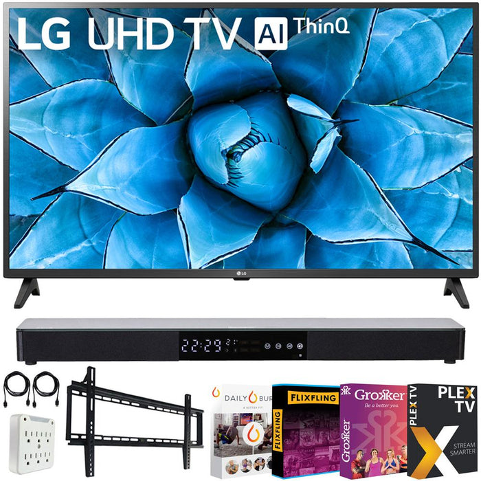 LG 50" UHD 4K HDR AI Smart TV 2020 Model with Deco Gear Soundbar Bundle