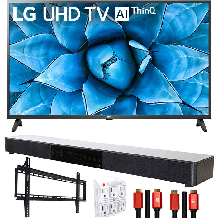 LG 43UN7300PUF 43" 4K UHD TV with AI ThinQ (2020) with Deco Gear Soundbar Bundle
