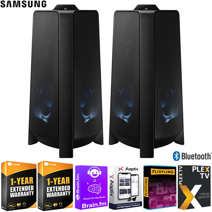 Samsung MX-T50 Giga Party Audio - High Power 500W (2-Pack) w/ Warranty Bundle
