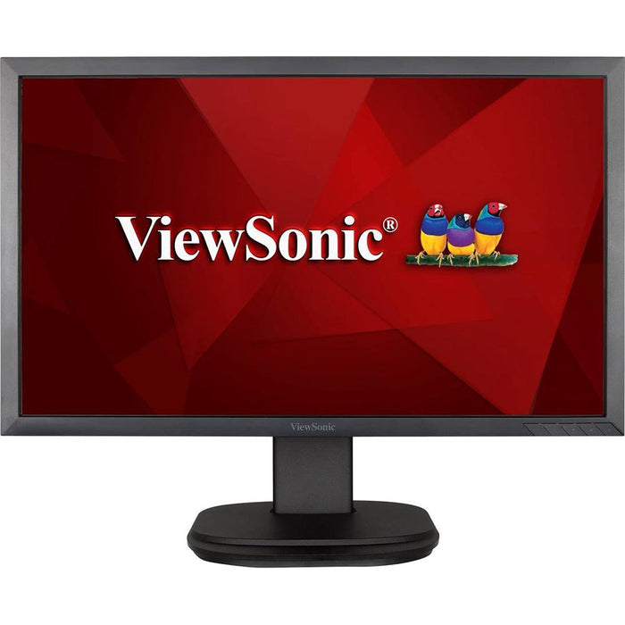ViewSonic 24" FHD 1080p LED Monitor VGA, DisplayPort, HDMI w/ Warranty Bundle