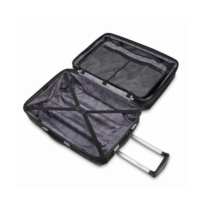 Samsonite Winfield 3 DLX Spinner Hardside Luggage 20" Carry-On (Black) Travel Bundle