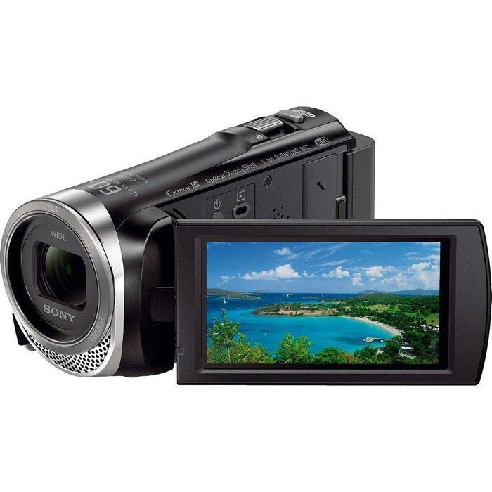 Sony HDR-CX455/B Full HD Handycam Camcorder CX455 w/ Wifi NFC Video Camera Bundle