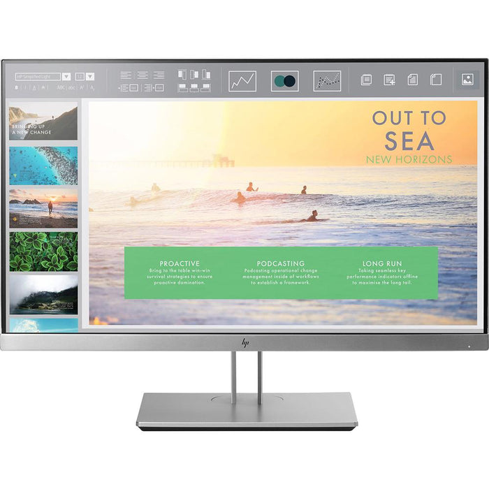 Hewlett Packard EliteDisplay 23" Screen LED-Lit Monitor Silver + Keyboard Bundle