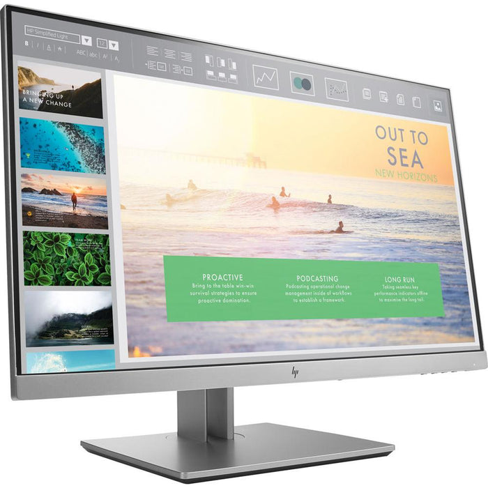 Hewlett Packard EliteDisplay 23" Screen LED-Lit Monitor Silver + Keyboard Bundle