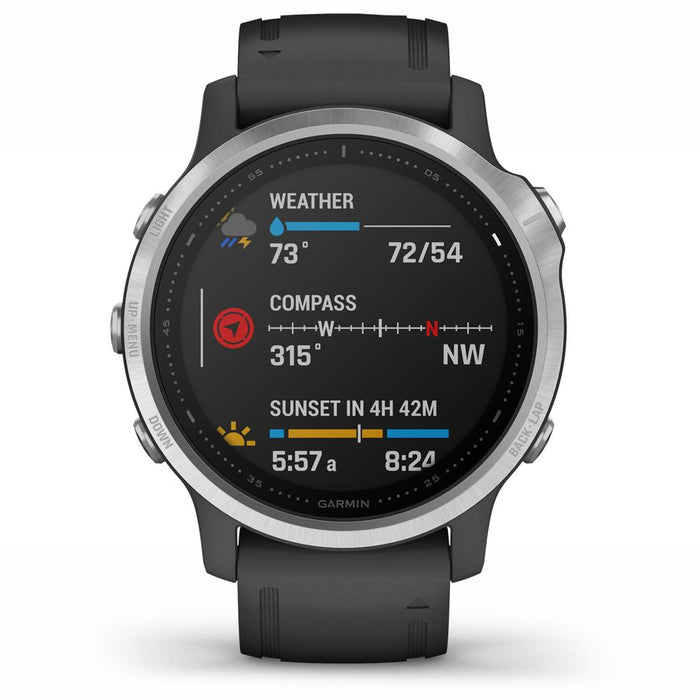 Garmin Garmin Fenix 6S Multisport GPS Smartwatch, Silver +Fitness & Wellness Suite