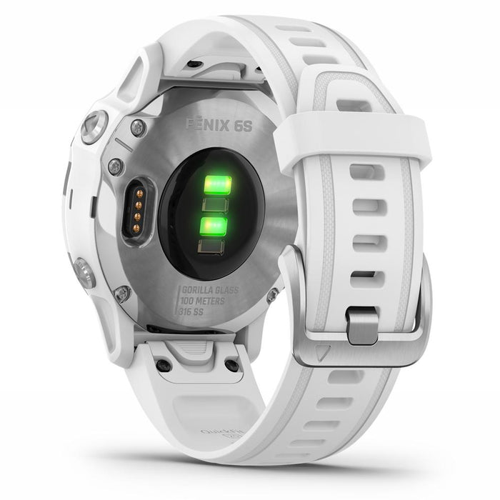 Garmin Fenix 6S Multisport GPS Smartwatch, White +Fitness & Wellness Suite