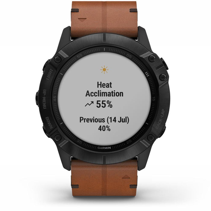 Garmin Fenix 6X Sapphire Multisport GPS Smartwatch, Black DLC +Fitness & Wellness Suite