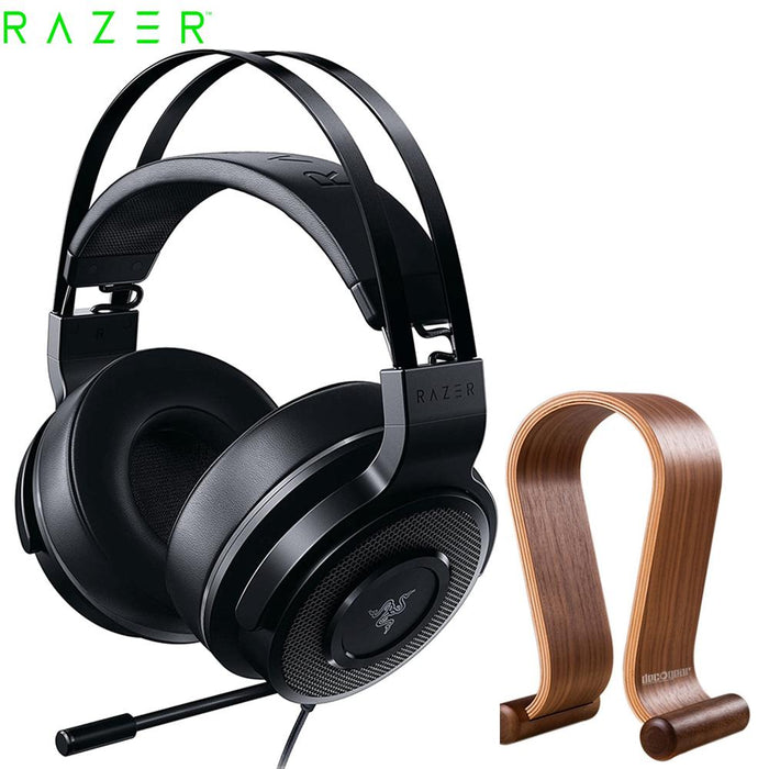 Razer Thresher Tournament Edition Wired Gaming Headset w/ Wood Headphone Stand