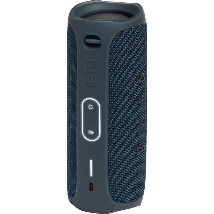 JBL Flip 5 Portable Waterproof Bluetooth Speaker (Blue) and 32GB Memory Card Bundle