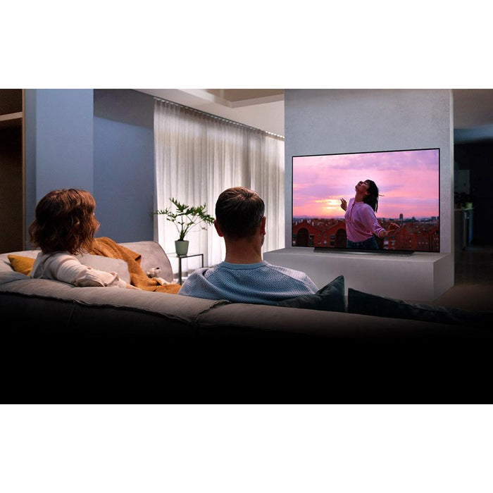 LG OLED77CXPUA 77" CX 4K OLED TV w/ AI ThinQ (2020) with Deco Gear Soundbar Bundle