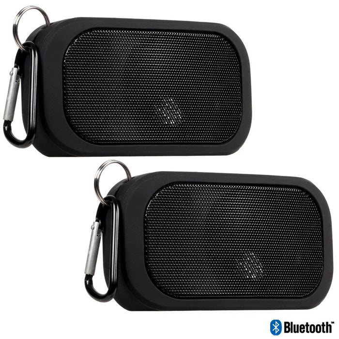 Vivitar VM60013BT-BLK-CVS Waterproof Bluetooth Speaker, Black (2-Pack)