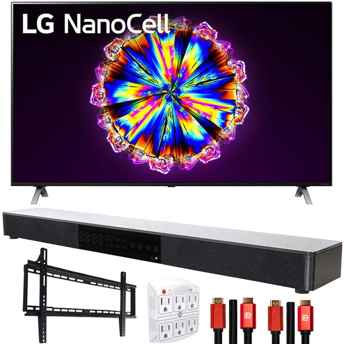 LG 86NANO90UNA 86" Nano 9 4K TV w/ AI ThinQ (2020) with Deco Gear Soundbar Bundle