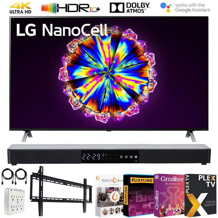 LG 55" Nano 9 Series Class 4K Smart UHD NanoCell TV 2020 with Soundbar Bundle