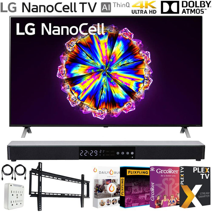 LG 75" Nano 9 Series 4K Smart UHD NanoCell TV w/AI ThinQ 2020 + Soundbar Bundle