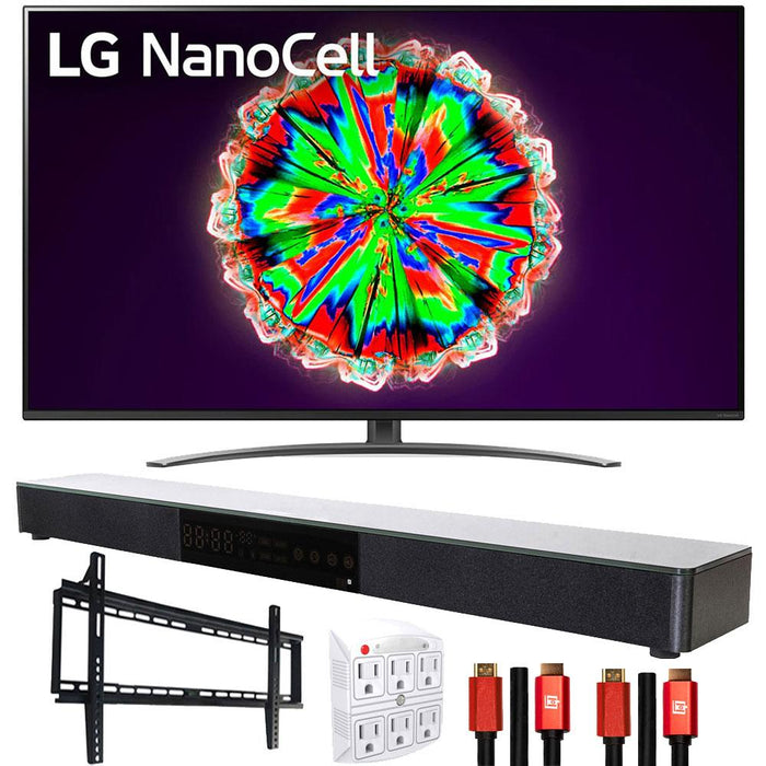LG 65NANO81ANA 65" Nano 8 4K UHD TV AI ThinQ (2020) with Deco Gear Soundbar Bundle