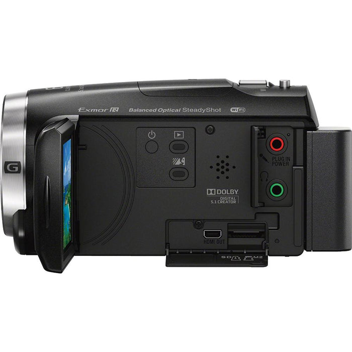 Sony HDR-CX675/B Full HD Handycam Camcorder CX675 w/ Wifi NFC Video Camera Bundle